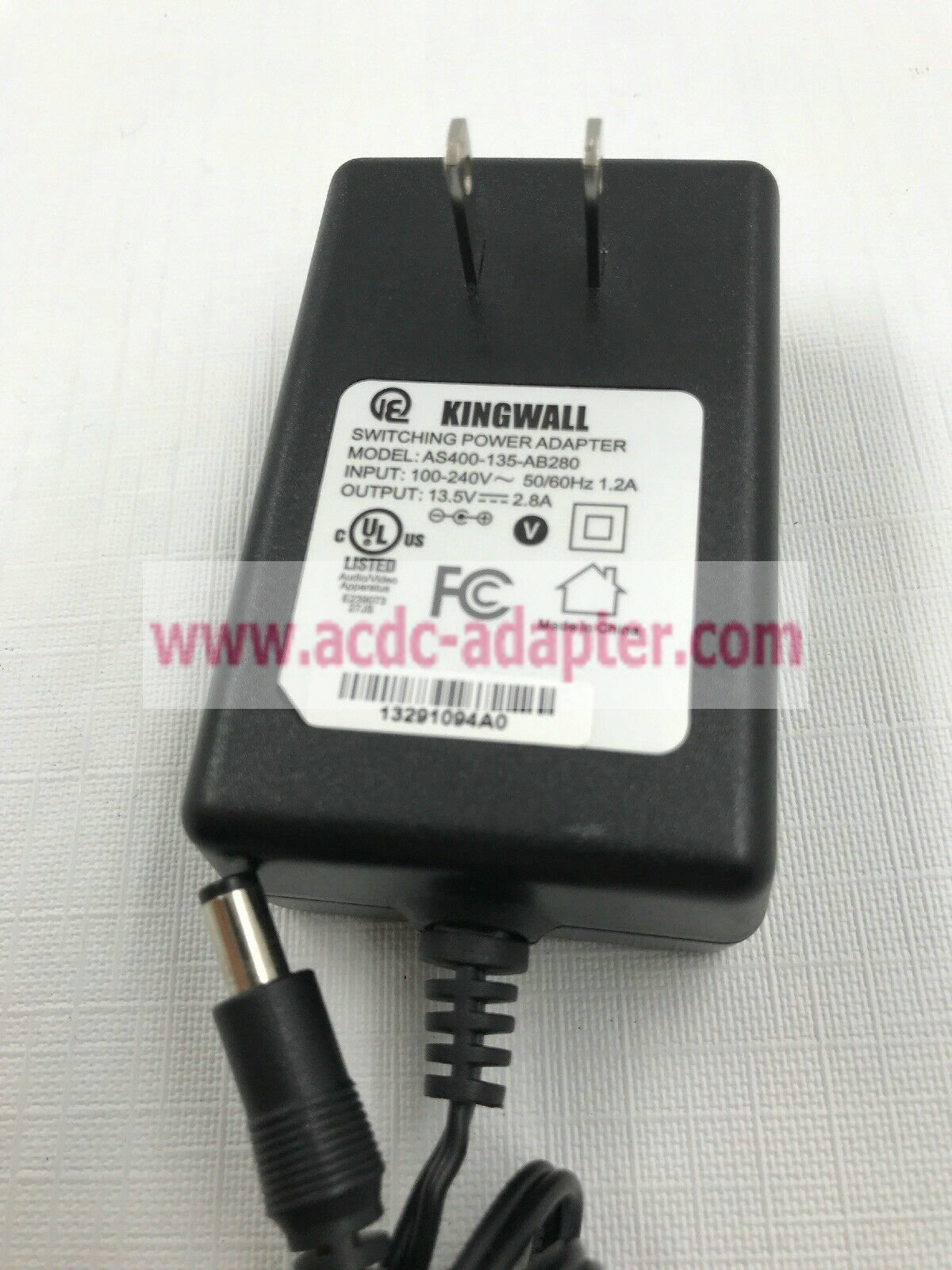 NEW Kingwall AS400-135-AB280 AC Adapter Switching Power Supply 13.5V 2.8A NEW Kingwall AS400-135-AB280 AC Adapter Switching Power Supply 13.5V 2.8A